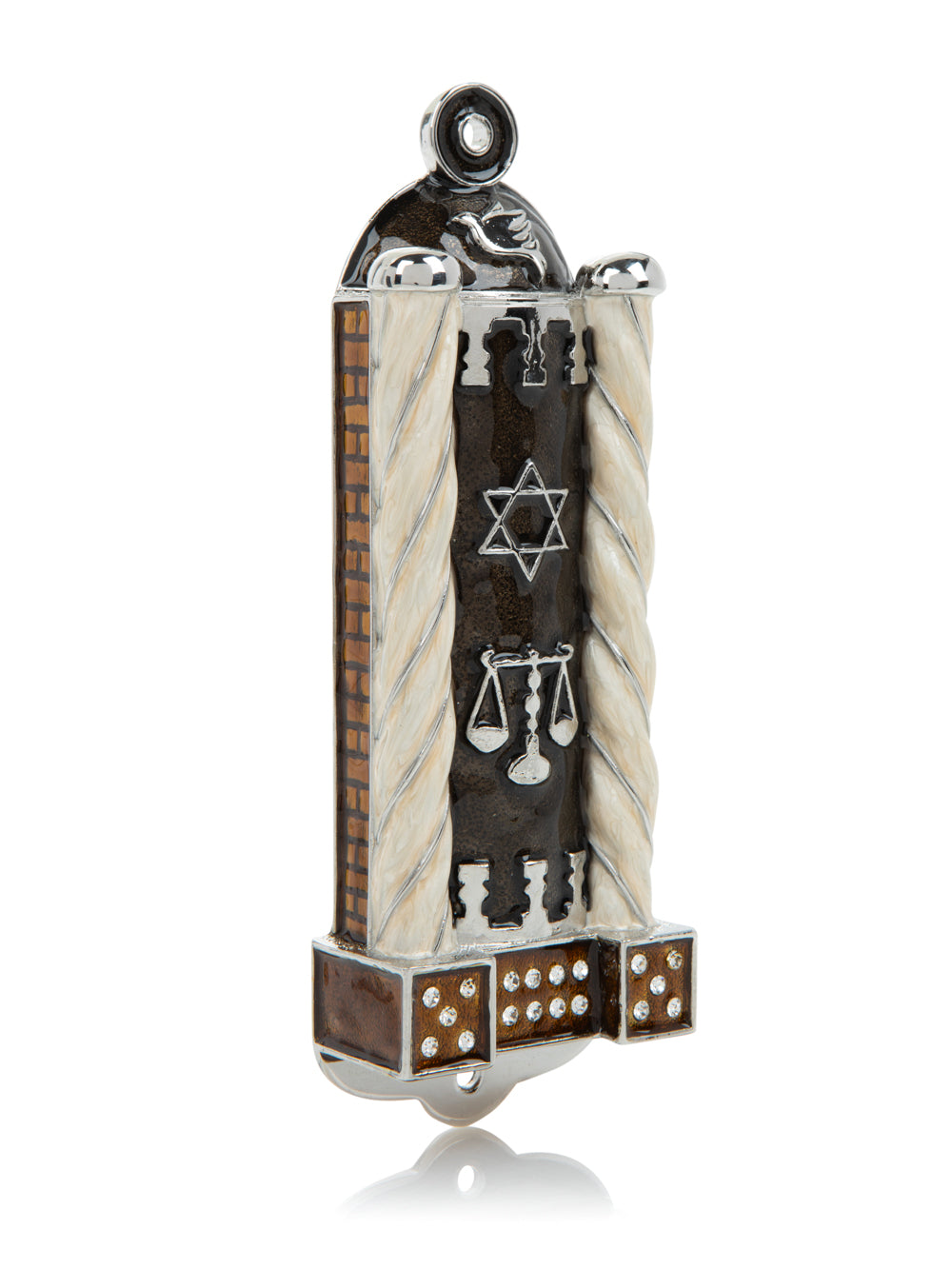 Brown Modern Judaica Mezuzah | Keren Kopal
