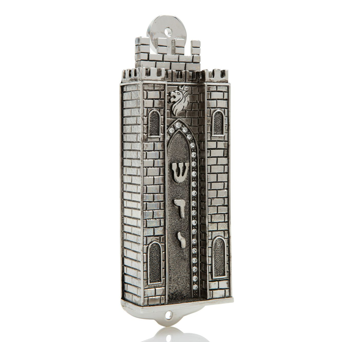 Keren Kopal Silver Holy Ark style Mezuzah