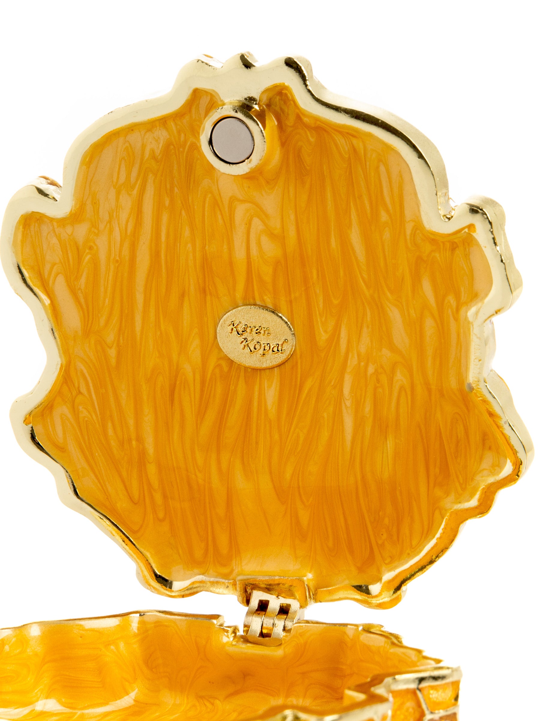 Trinket Box Honeycomb with a Bee Queen on top