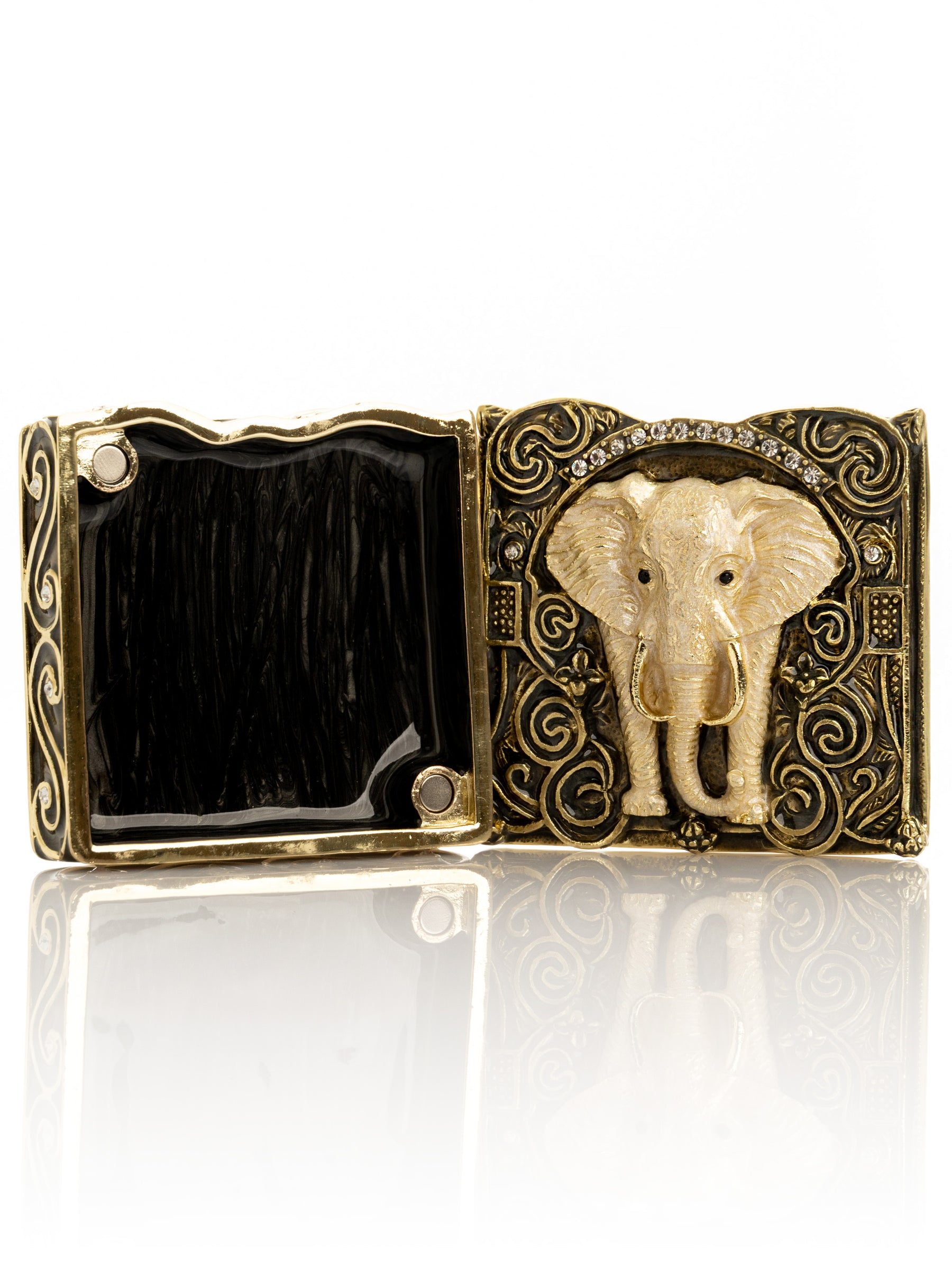 Brown and Gold trinket Box Elephant