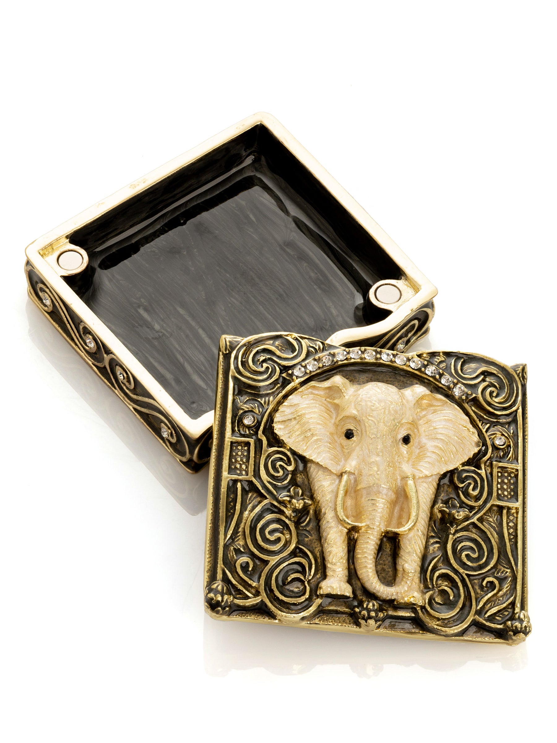 Brown and Gold trinket Box Elephant