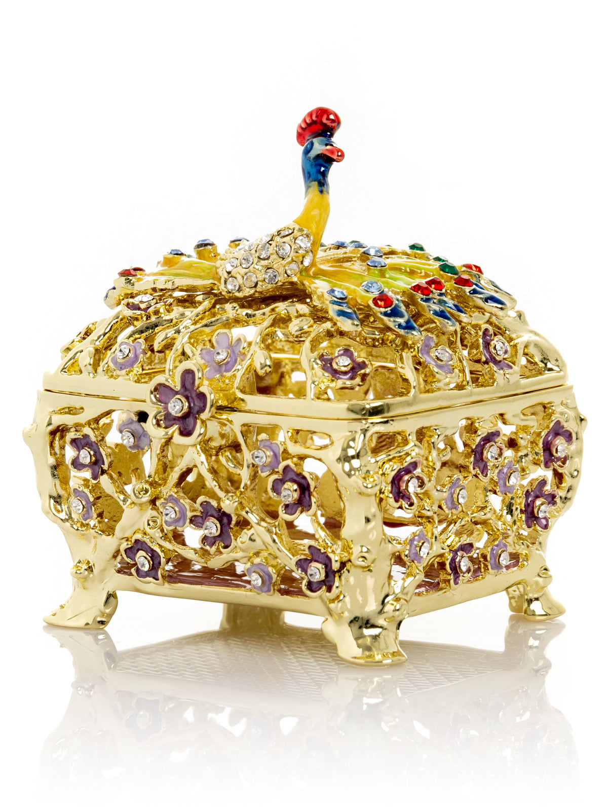 Keren Kopal Peacock Trinket Box