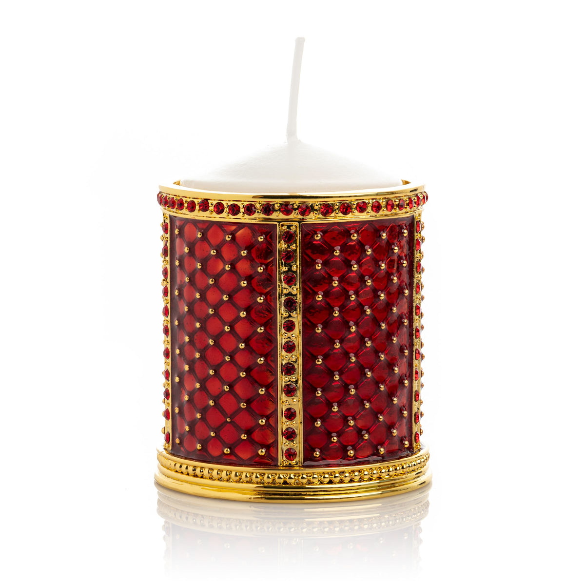 Red Decorated Candle Holder