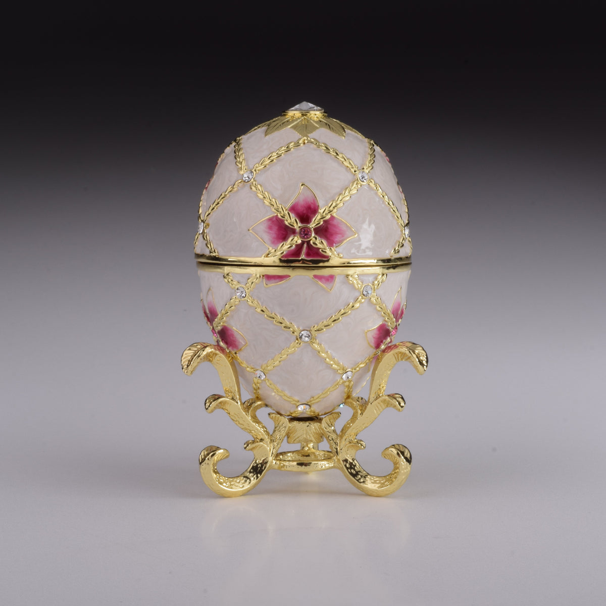 White Egg with Flowers & Harp