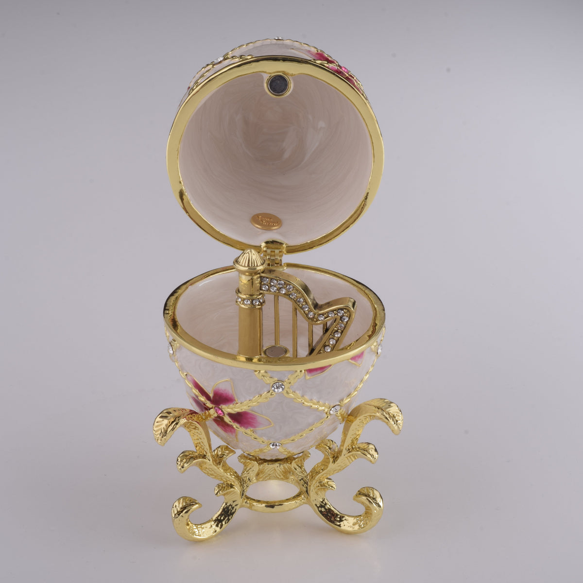 White Egg with Flowers & Harp