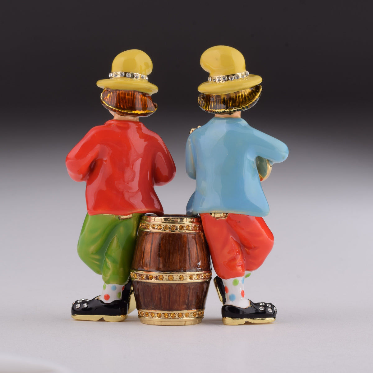 Two Circus Clowns Playing Music