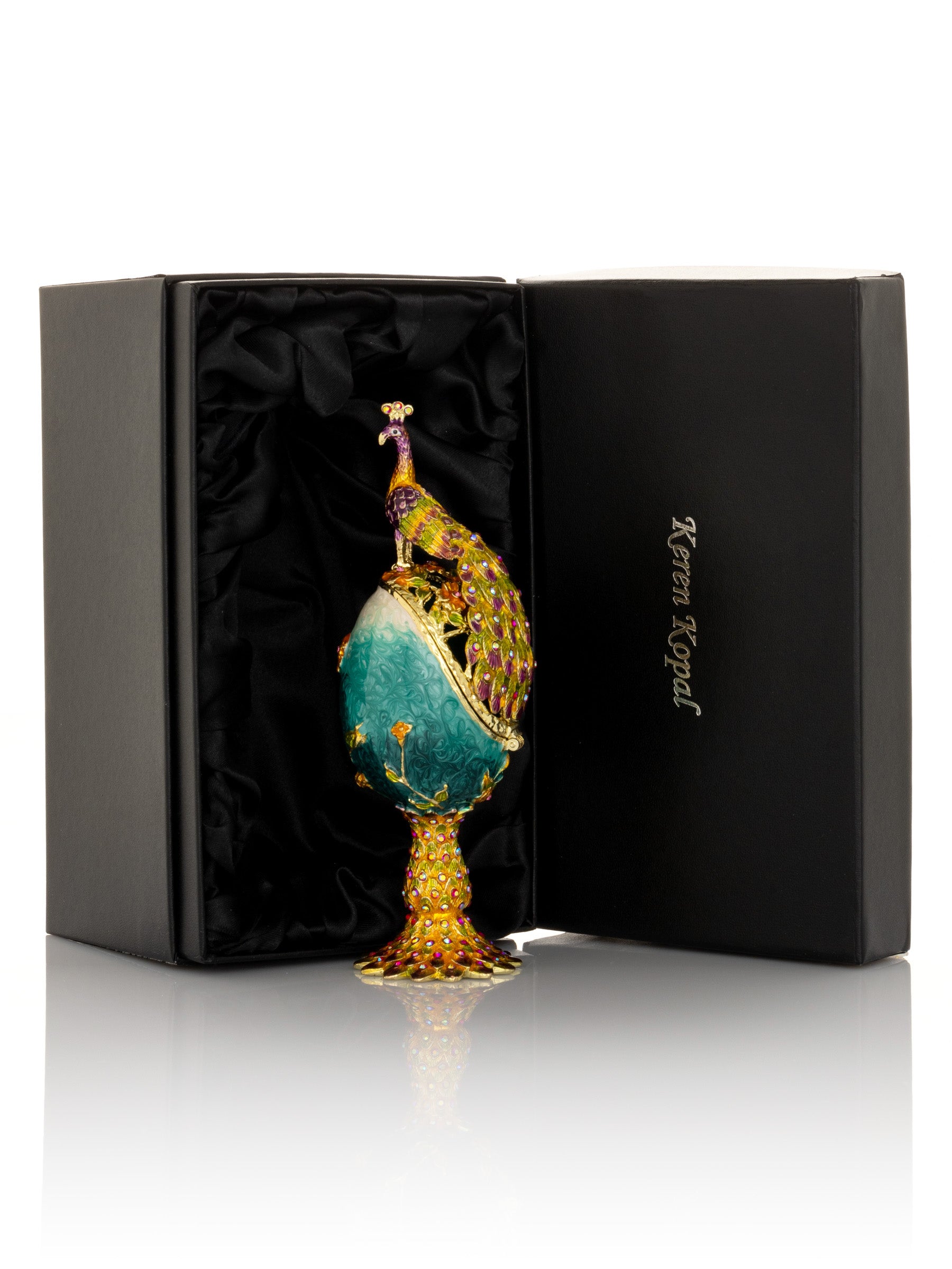 Peacock on a Faberge Egg