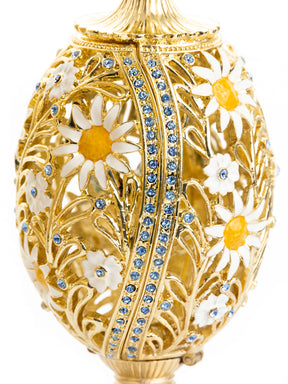 White Faberge Egg with Butterfly Inside