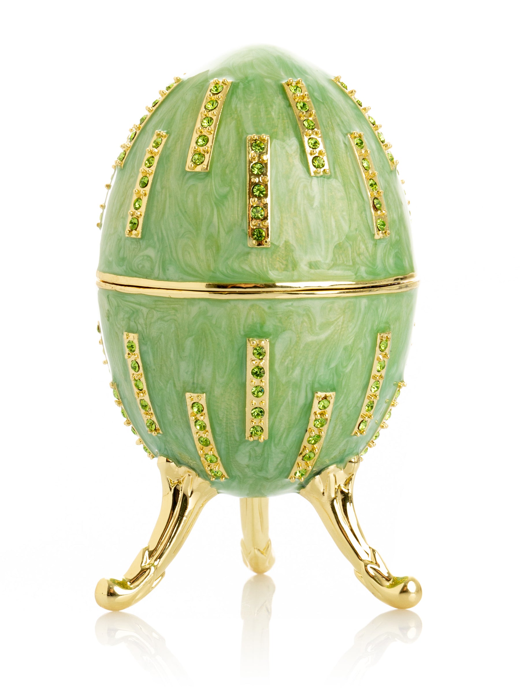 Green Easter Egg with Flowers Hidden compartment