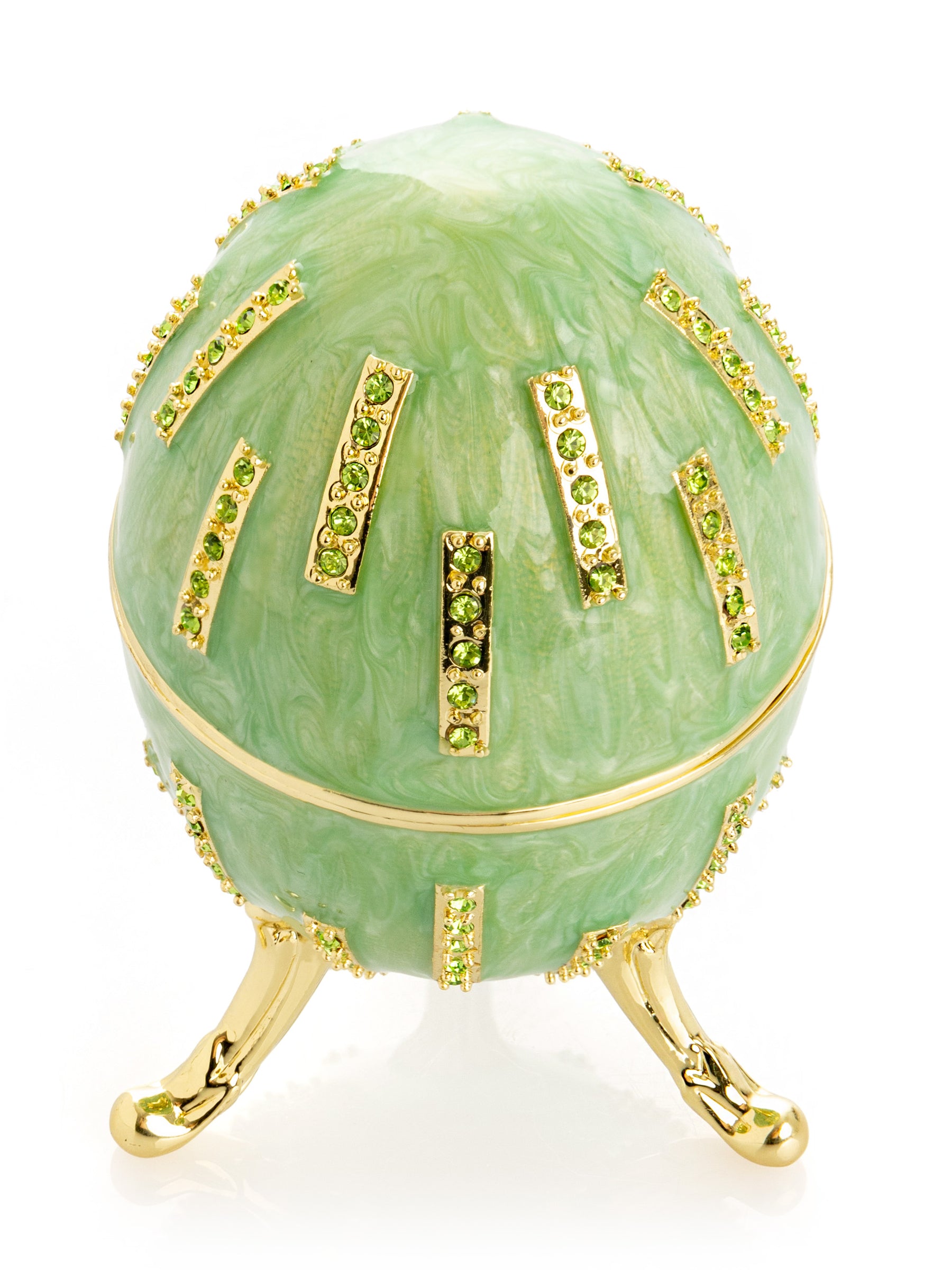 Green Easter Egg with Flowers Hidden compartment