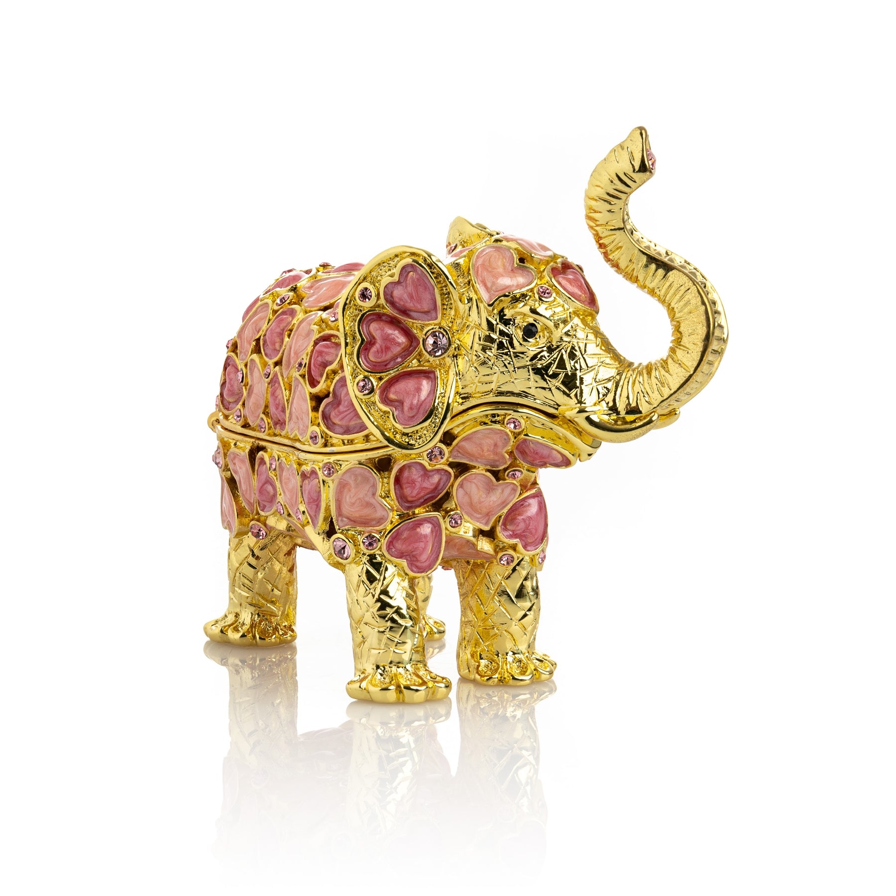 Golden Elephant with Hearts