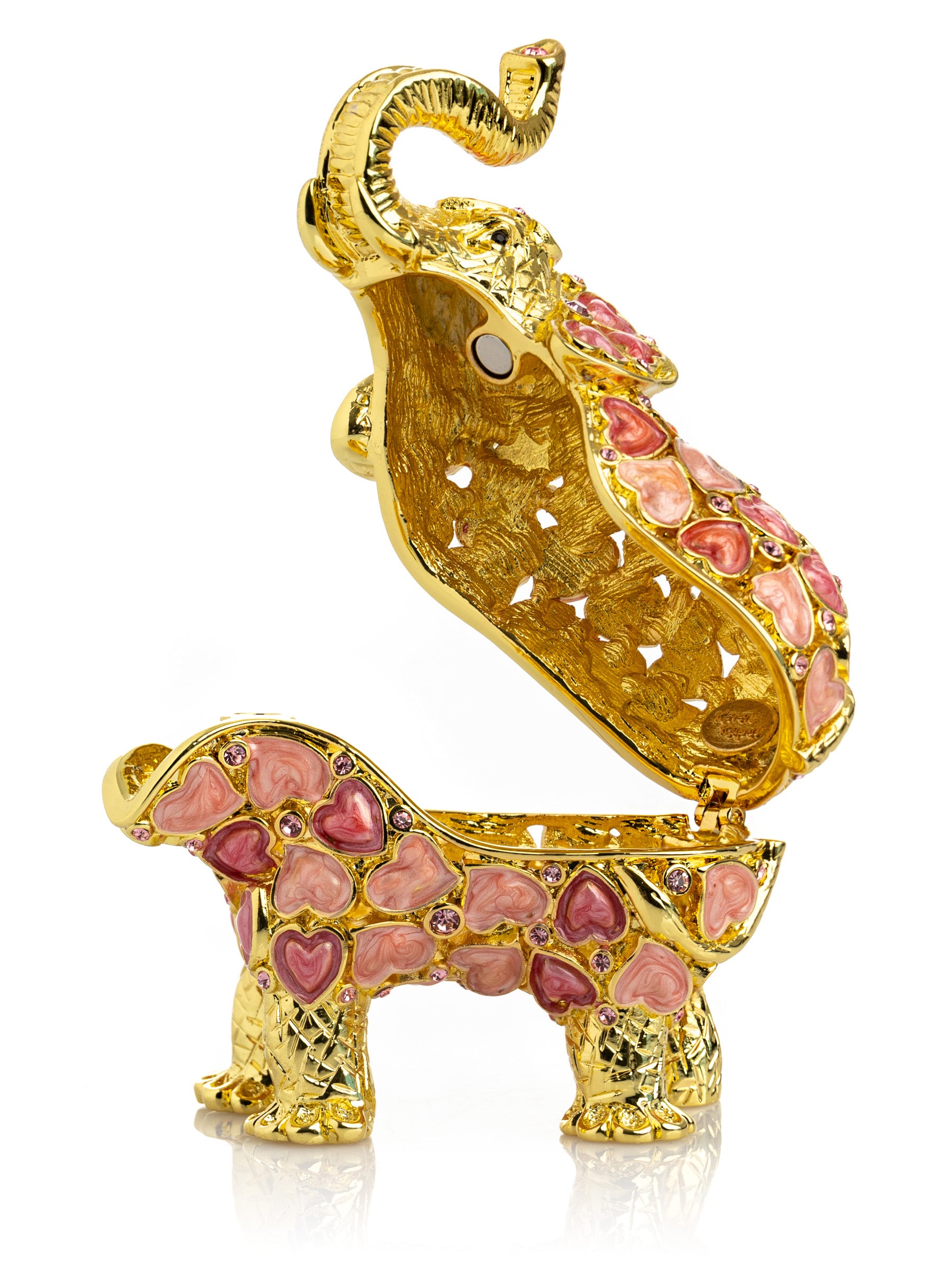 Golden Elephant with Hearts