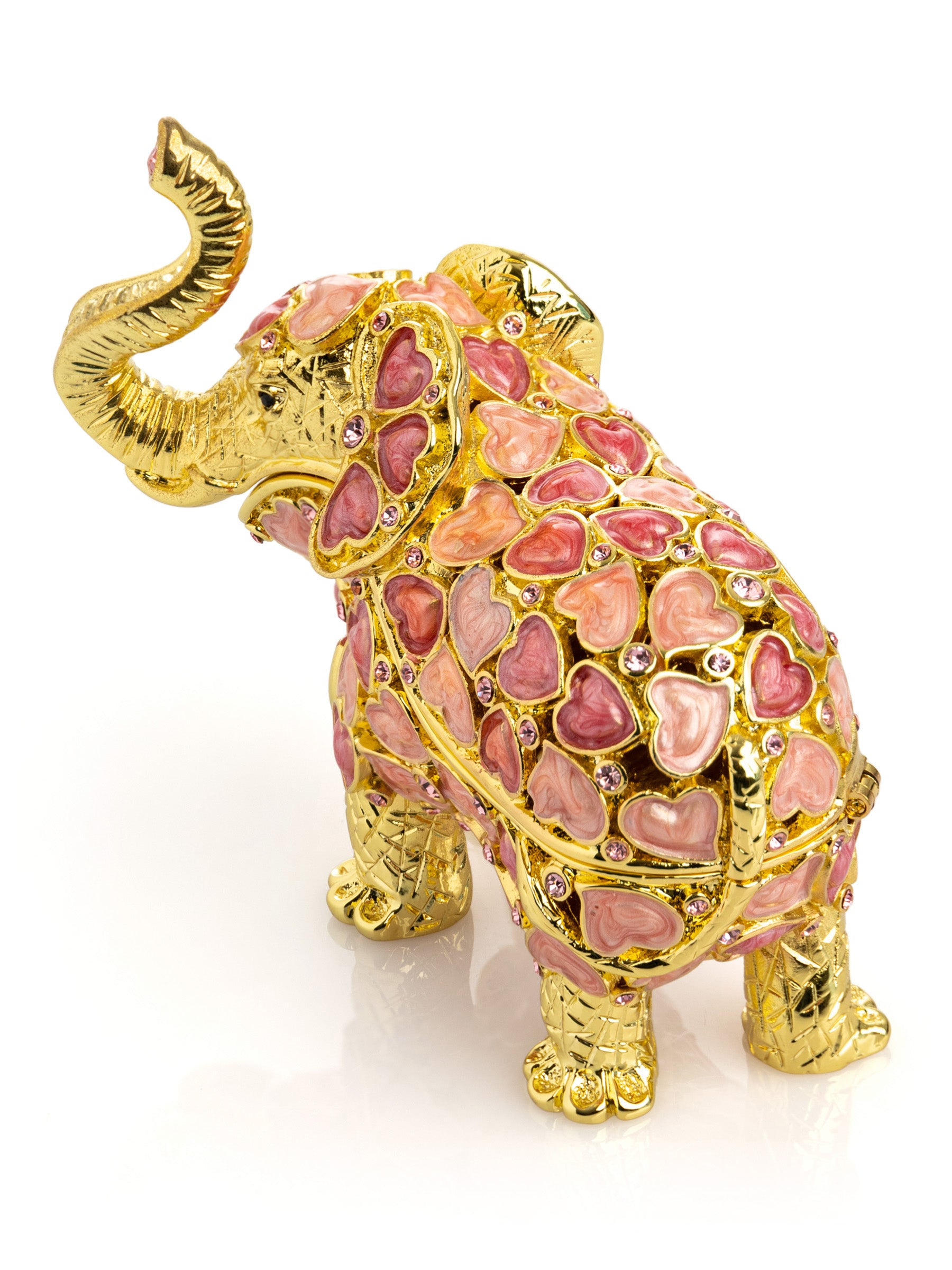 Golden Elephant with Hearts