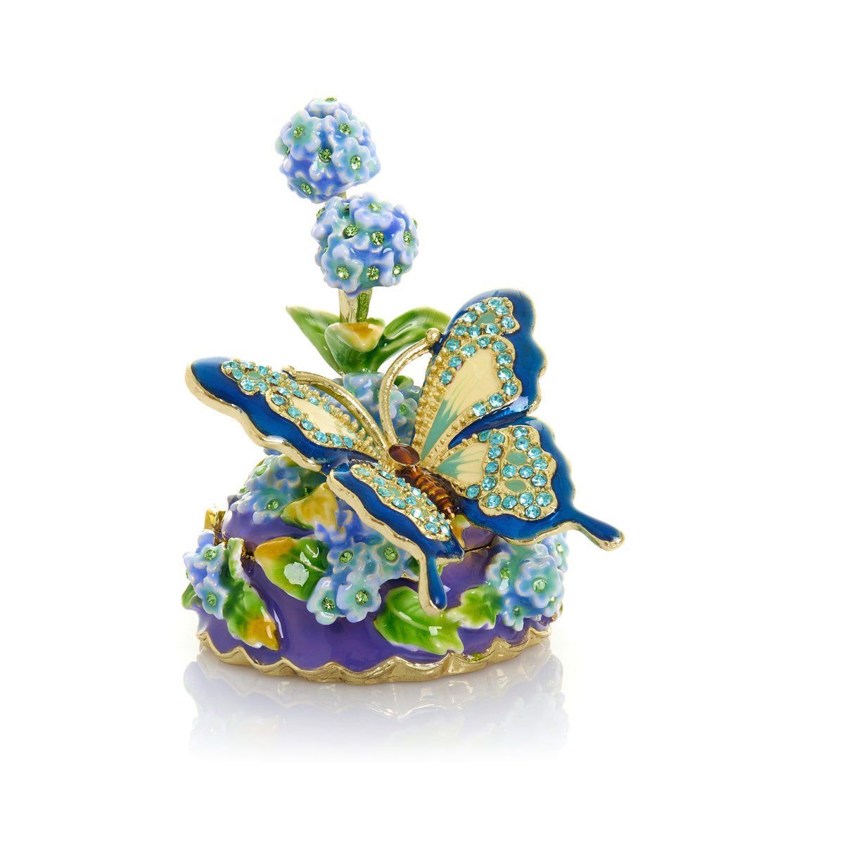 Papillon bleu sur des fleurs