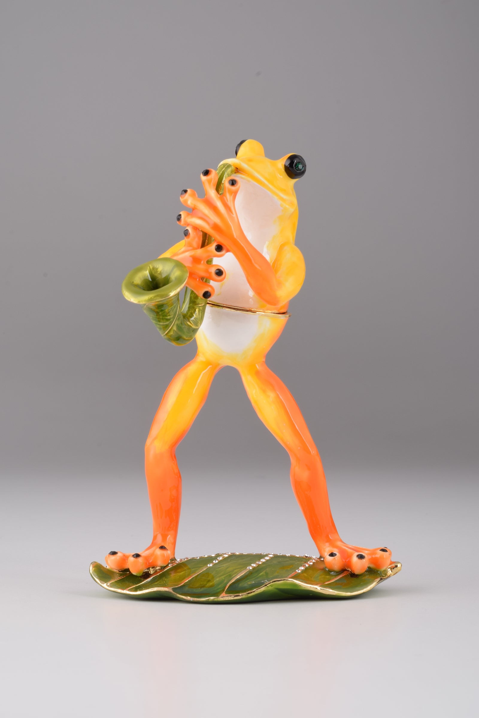 Frog Playing a Saxophone