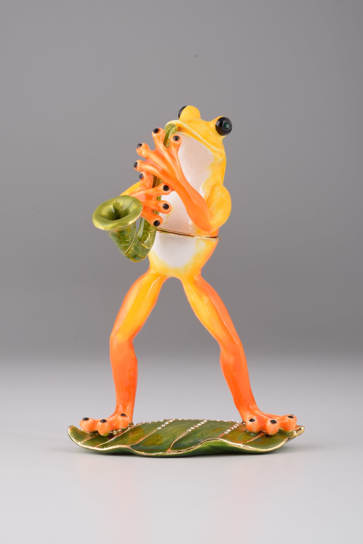 Frog Playing a Saxophone