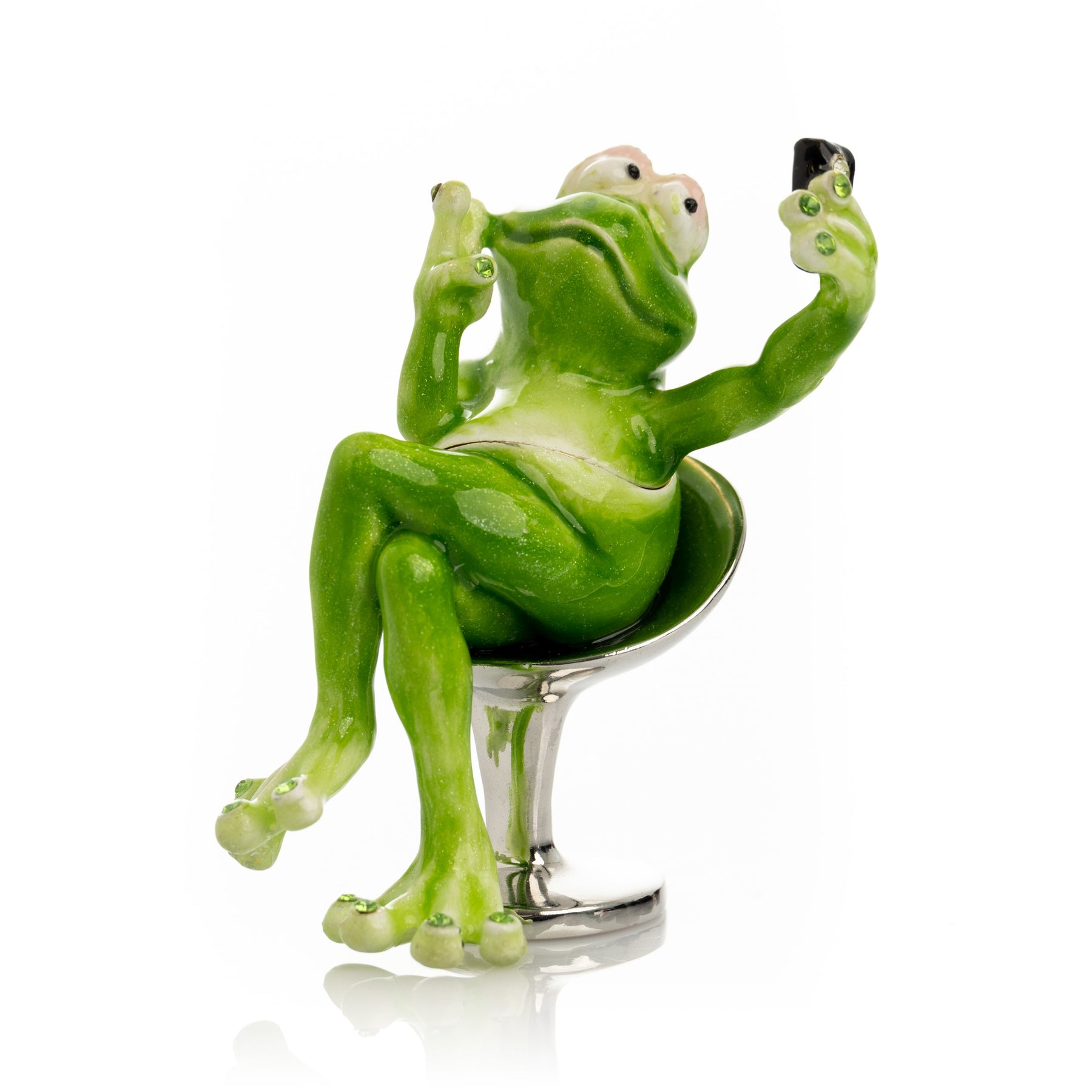 Frog Taking a Selfie Trinket Box