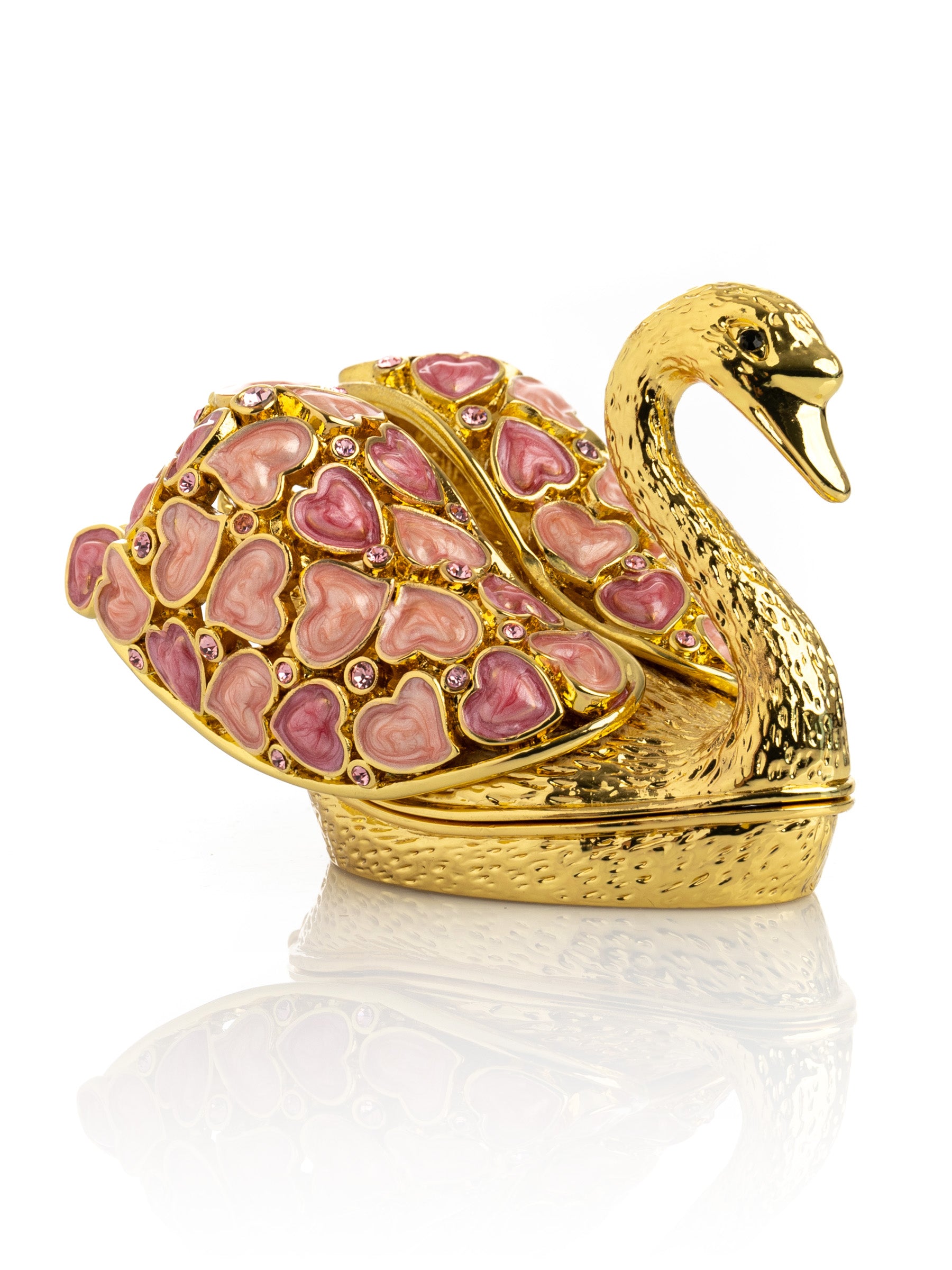 Golden Swan with Hearts