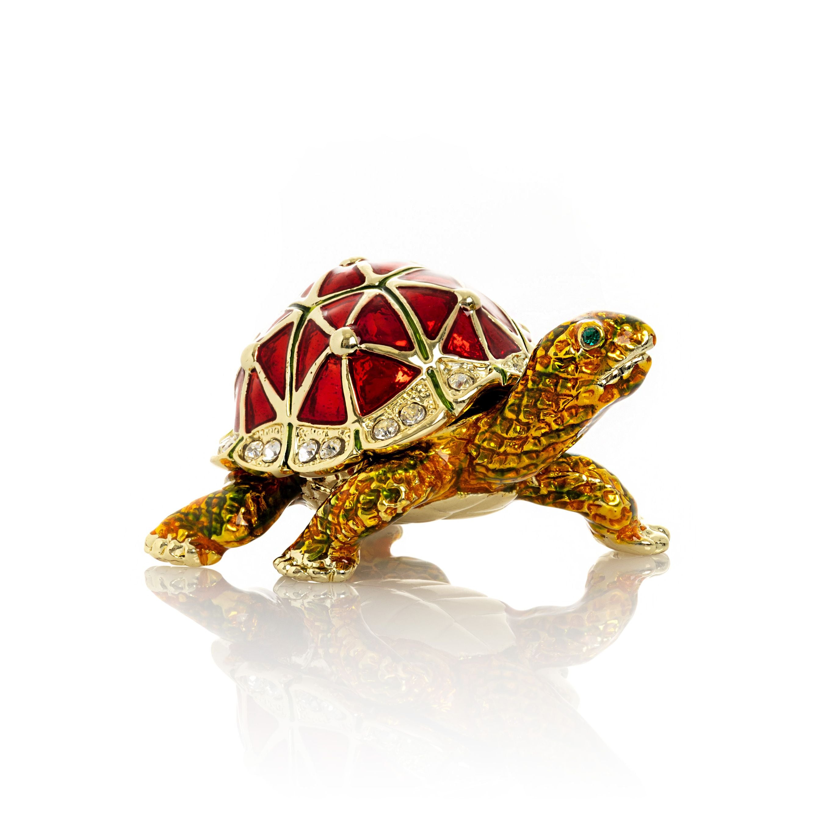 Amber & Red Turtle Figurine | Keren Kopal