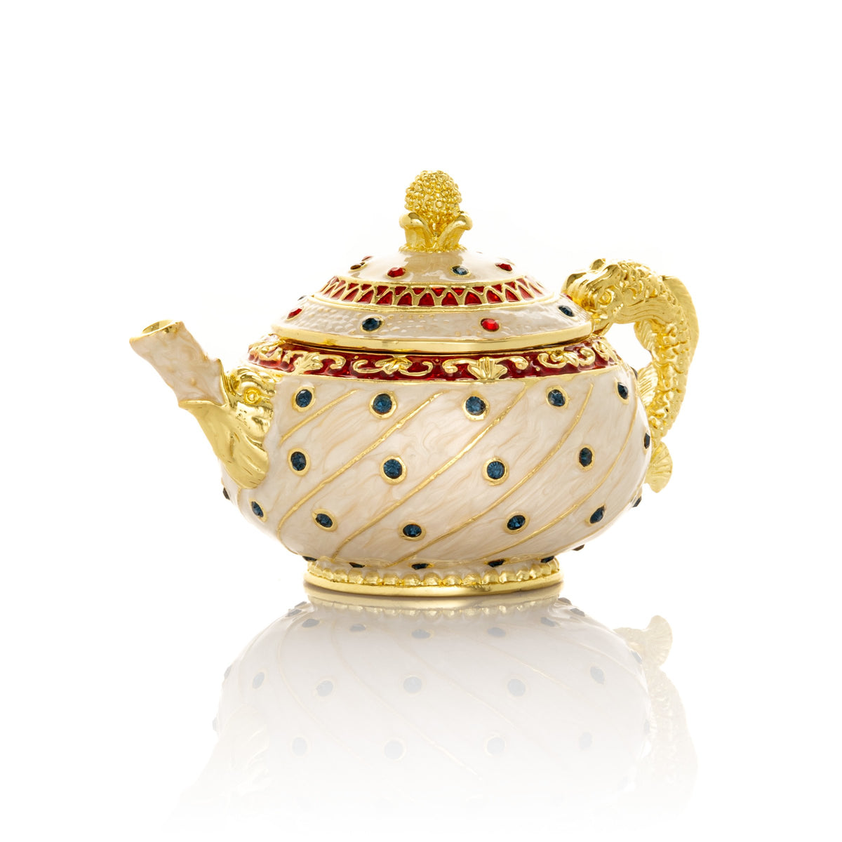 Keren Kopal White with Colorful Dots Teapot