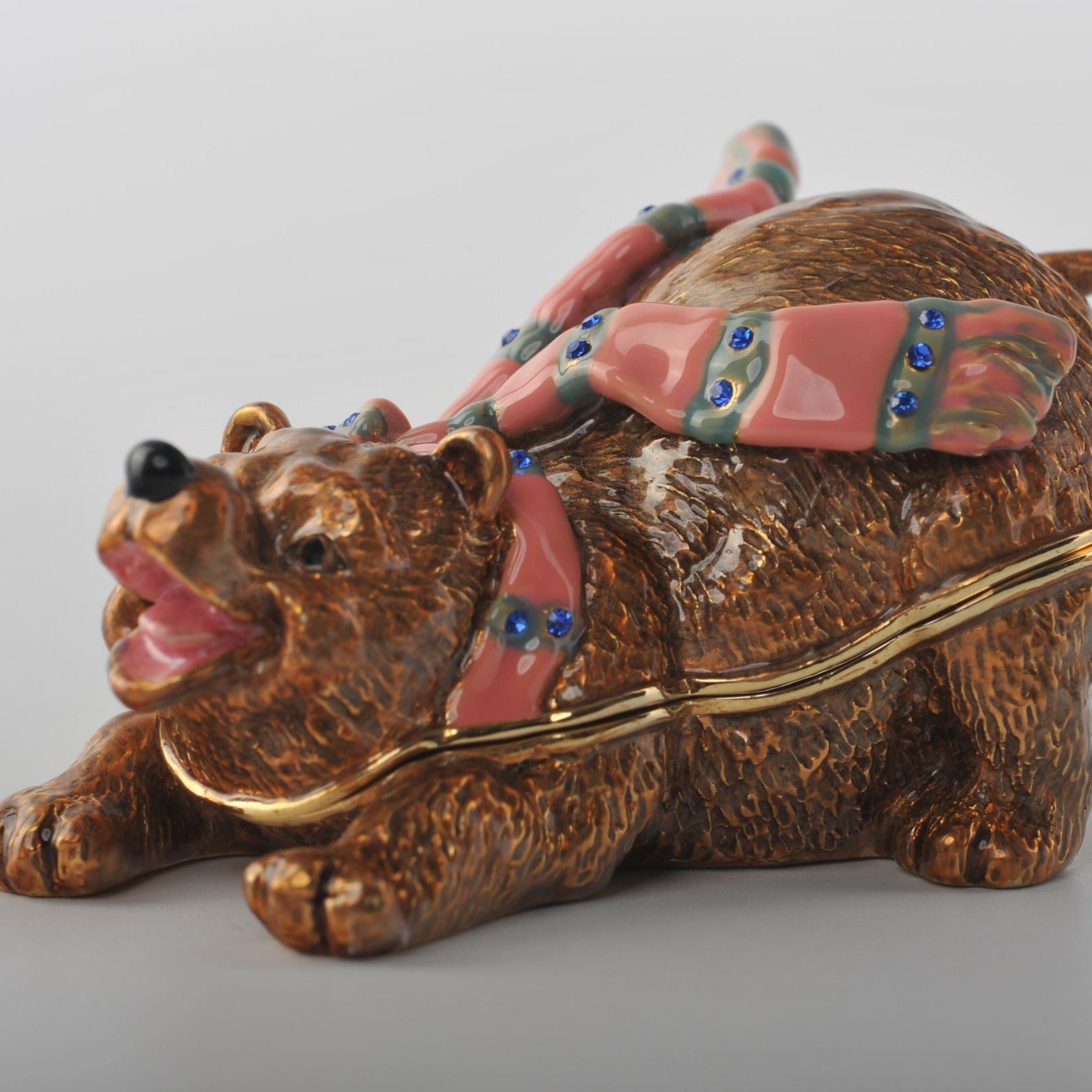 Keren Kopal Brown Bear with a Pink Scarf