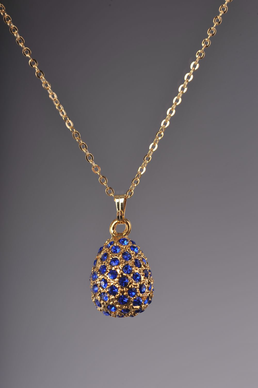 Blue Egg Pendant Necklace