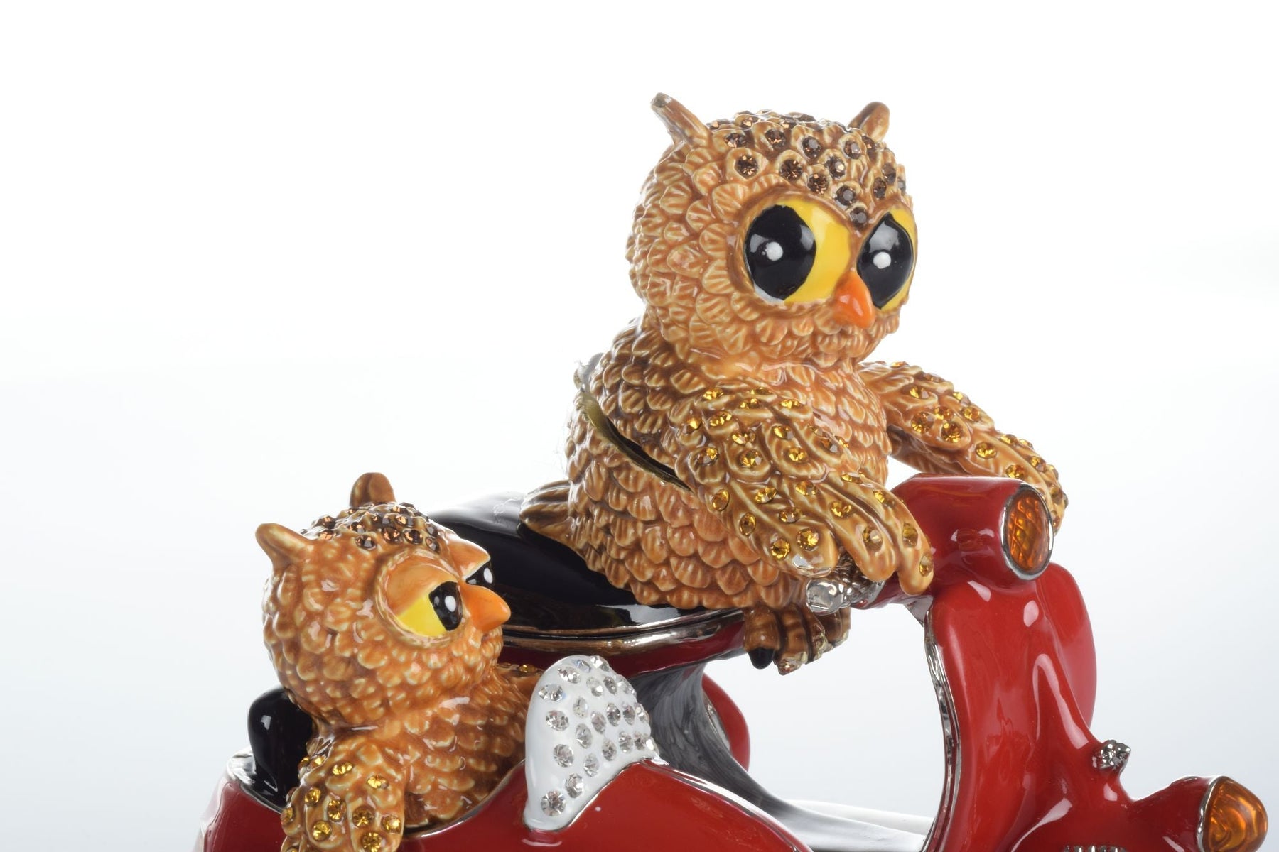 Brown Owl & Owlet red bike with sidecar Limited edition 1 of 250