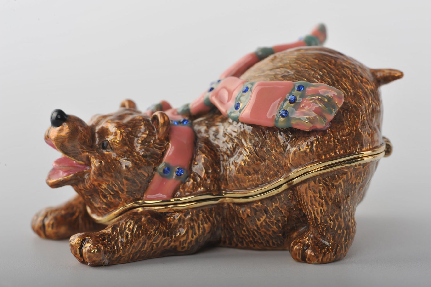 Keren Kopal Brown Bear with a Pink Scarf