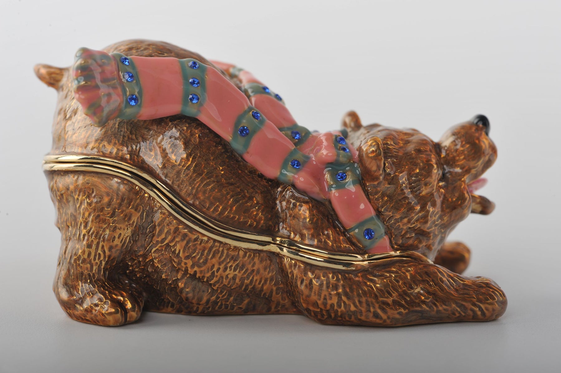 Keren Kopal Brown Bear with a Pink Scarf