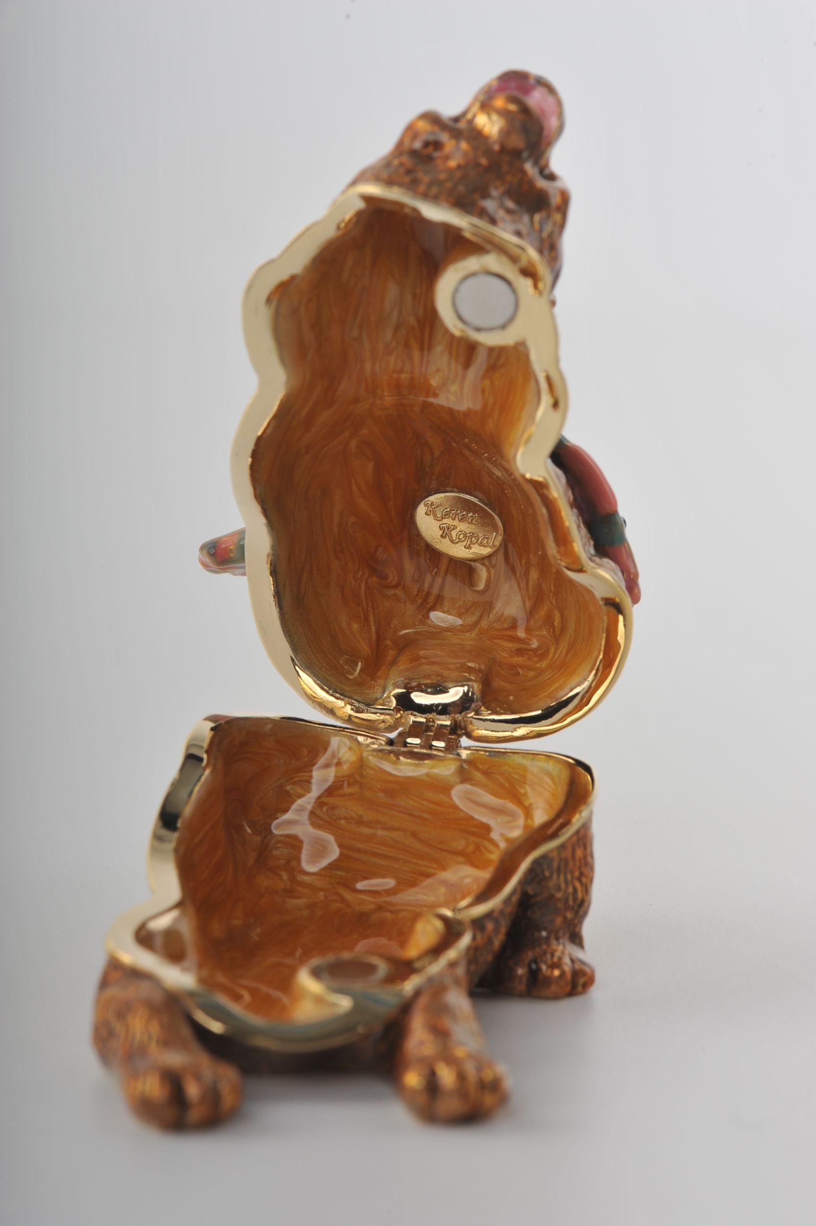 Keren Kopal Brown Bear with a Pink Scarf