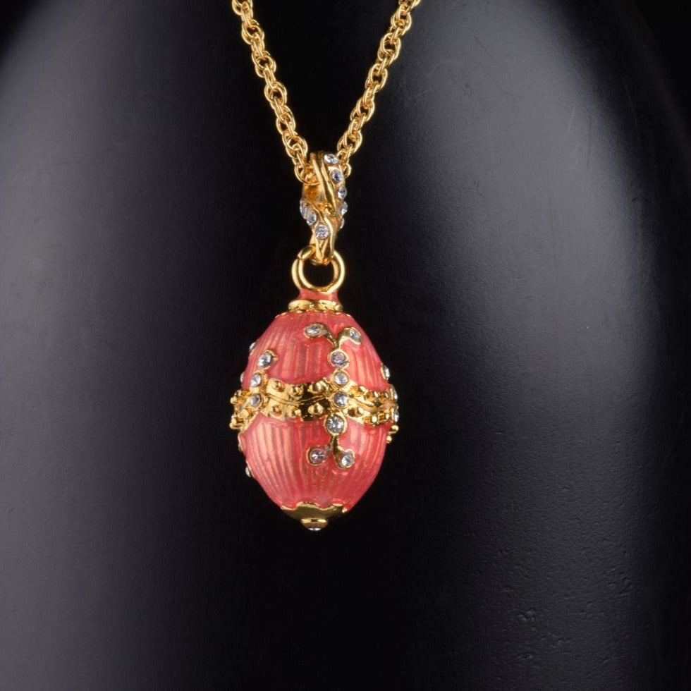 Pink Egg Pendant Necklace