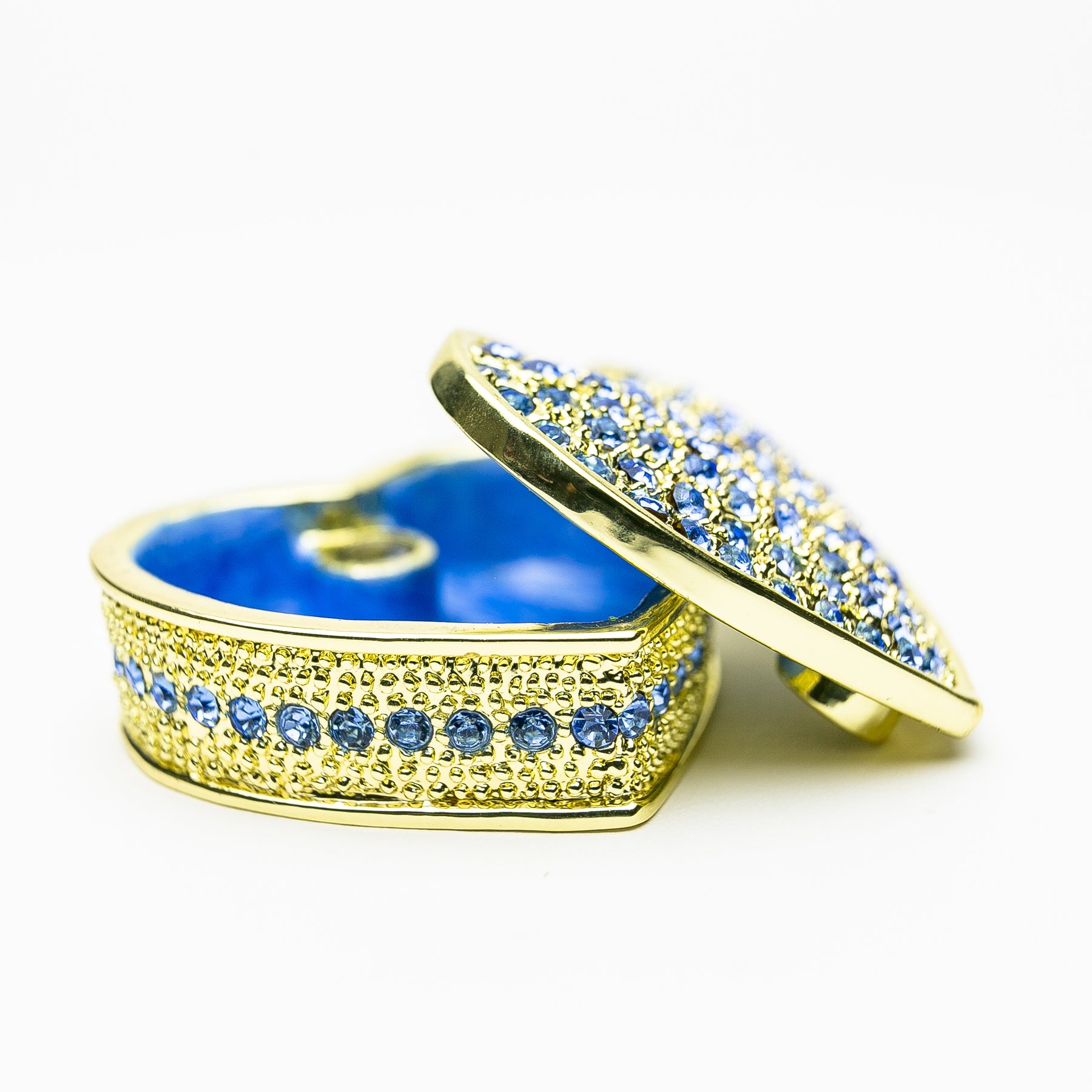 Keren Kopal Golden Blue Heart Decorative Box