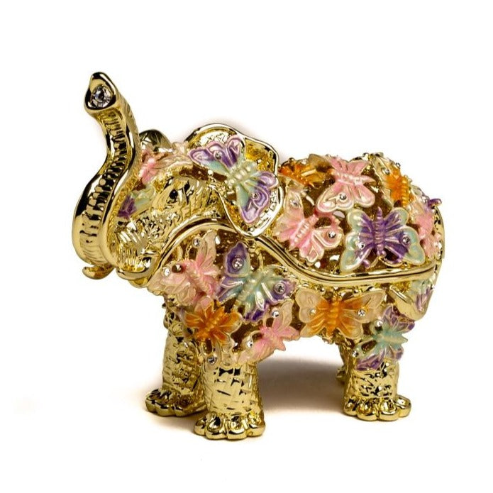 Keren Kopal Golden Elephant Decorated with butterflies