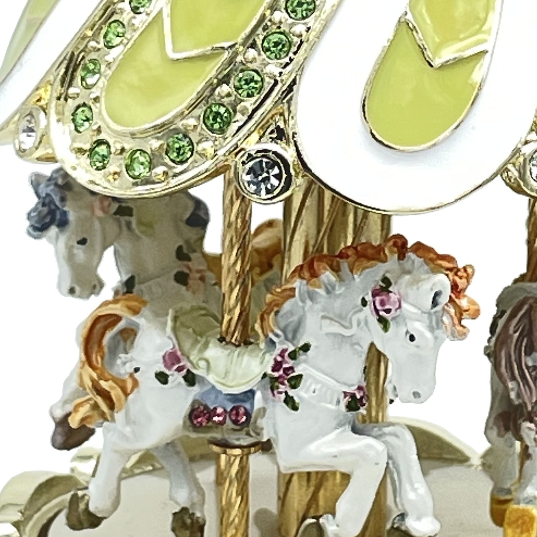 Green Wind up Musical Carousel Carousel music box Keren Kopal