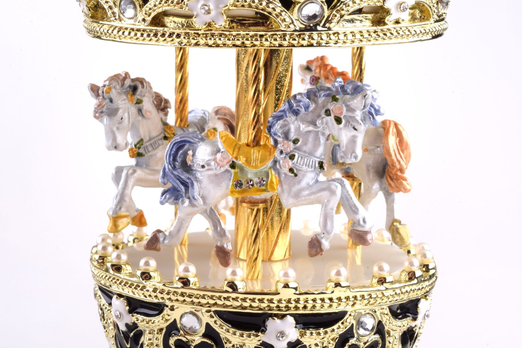 Black Wind up Musical Carousel