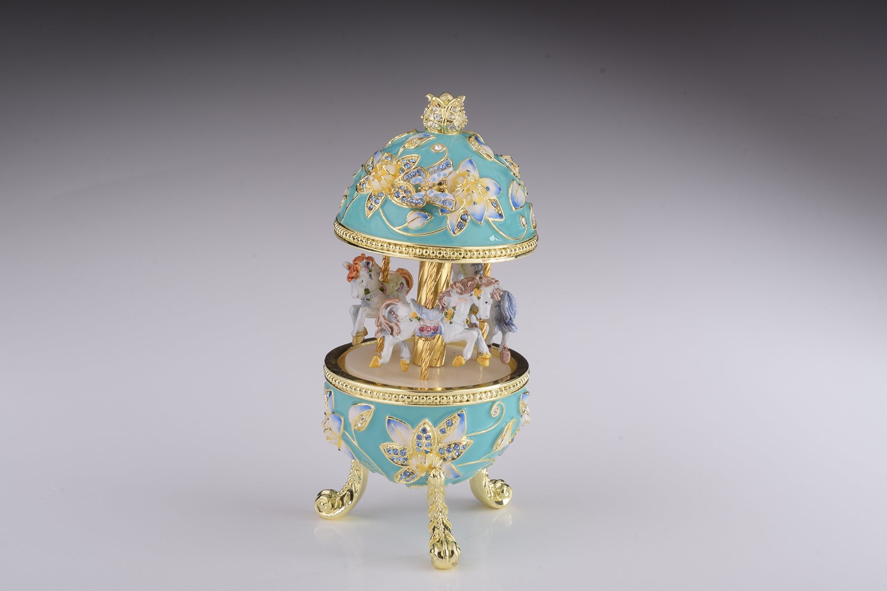 Keren Kopal Teal Wind up Musical Carousel