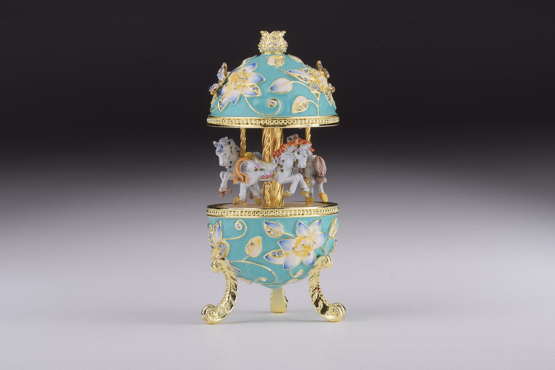 Keren Kopal Teal Wind up Musical Carousel