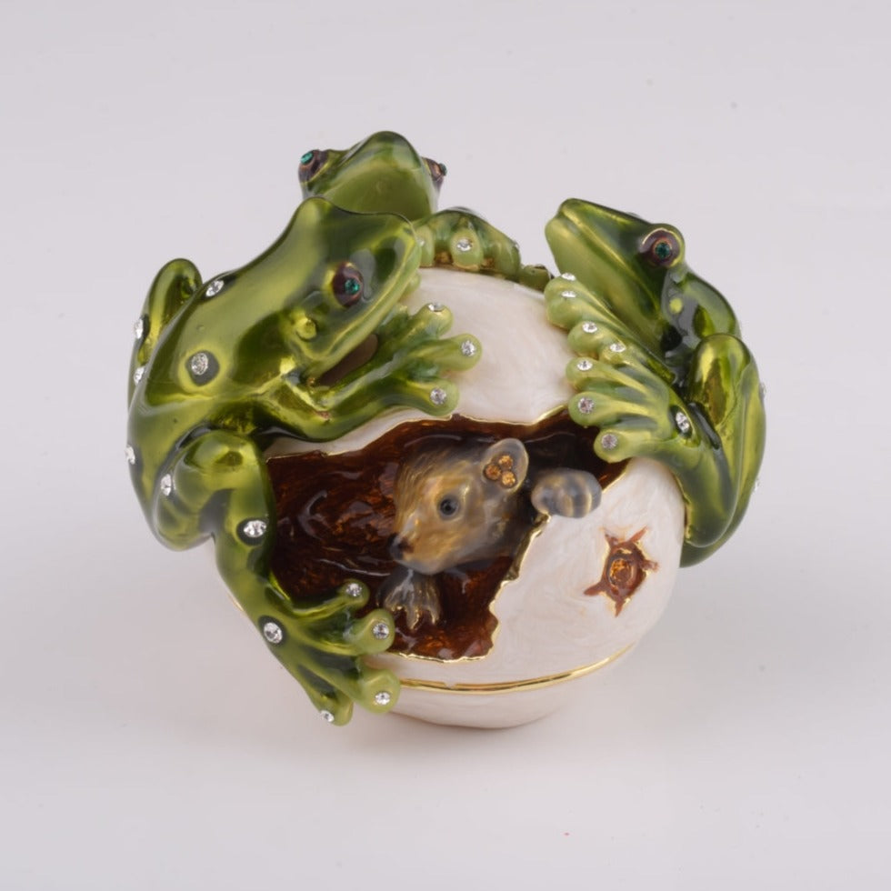 小物 Frog Freddie Frog on Lily Pad Cottagecore Green Wax Melt Burner – Ajouter