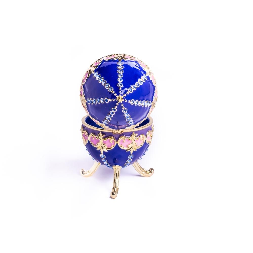 Blue Decorated Faberge Egg Easter Egg Keren Kopal