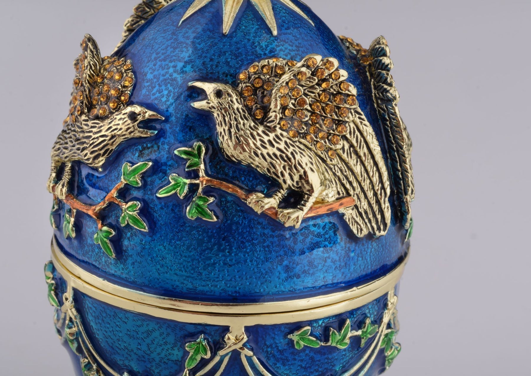 Blue Russian Egg with Eagles Music Playing Egg Easter Egg Keren Kopal