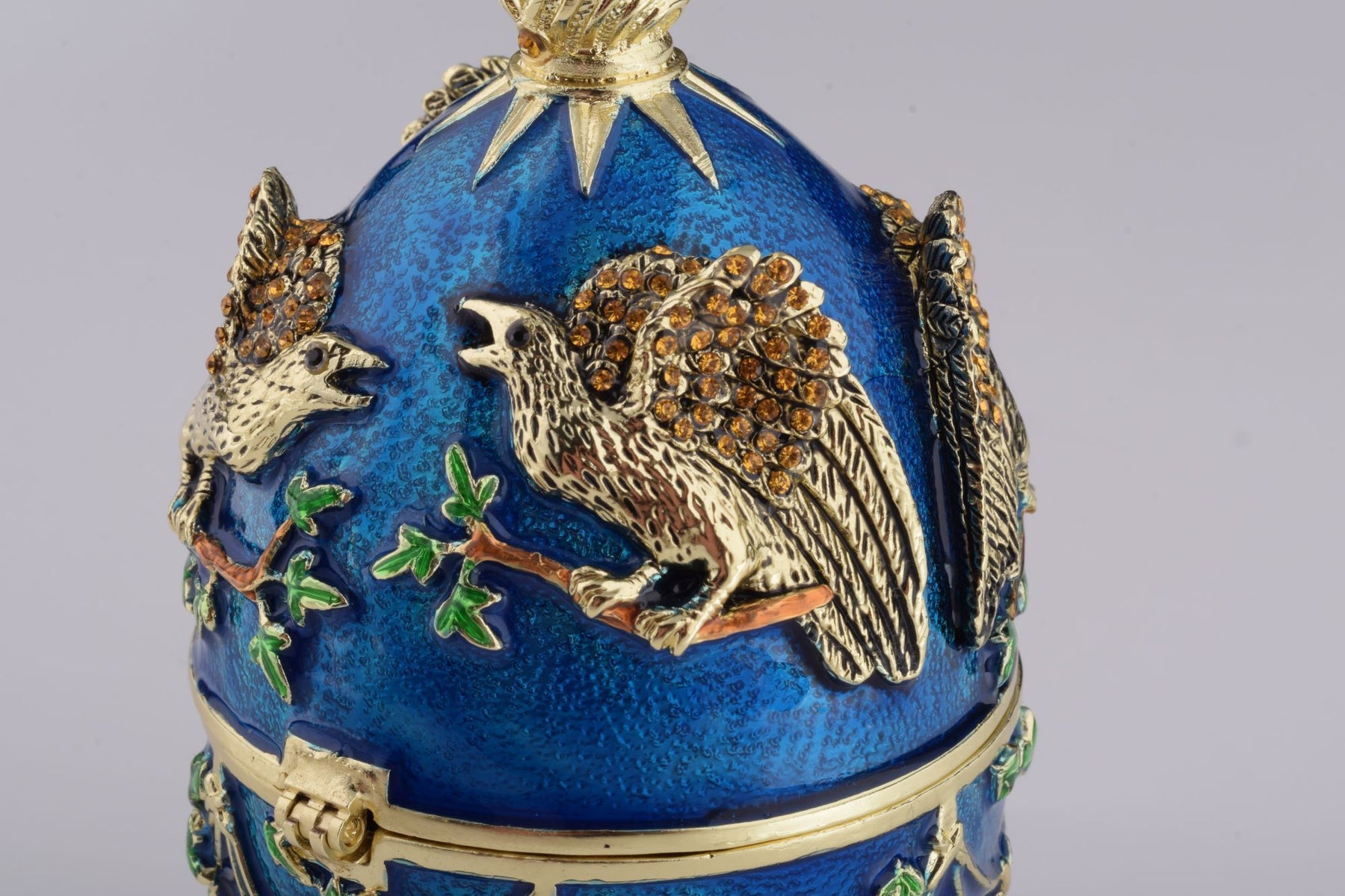 Blue Russian Egg with Eagles Music Playing Egg Easter Egg Keren Kopal