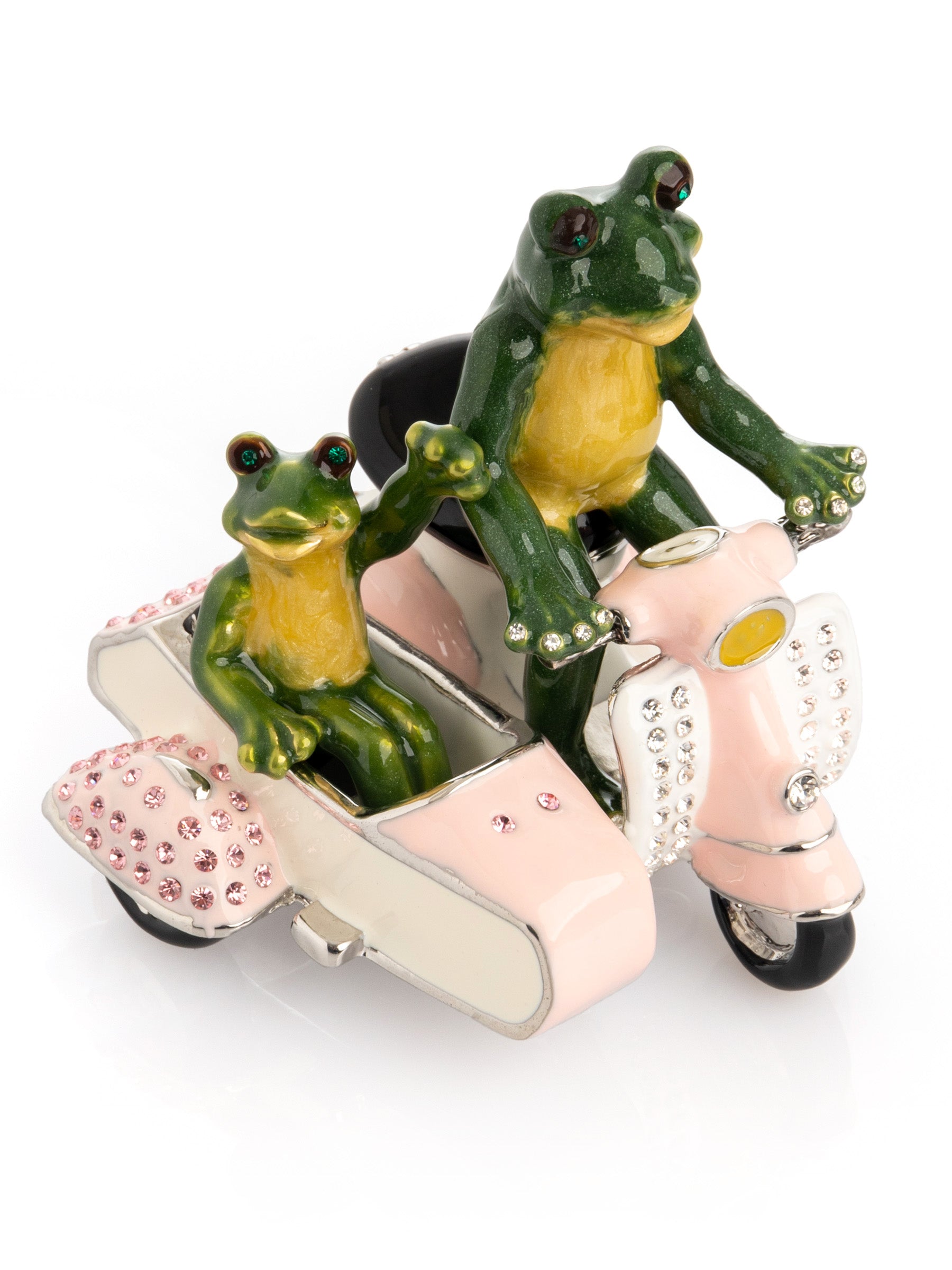 Frogs Riding Vespa with Sidecar