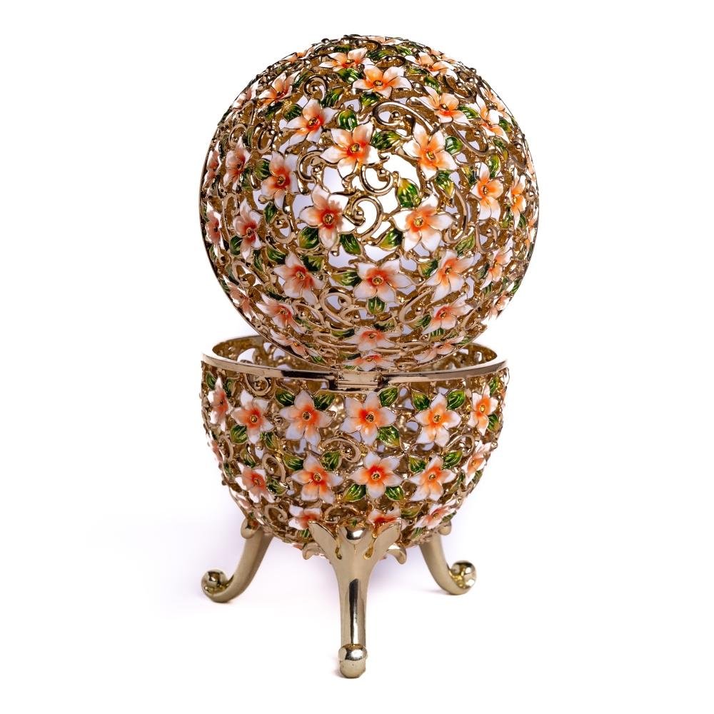 Faberge Egg Decorated with Flowers Faberge Egg Keren Kopal