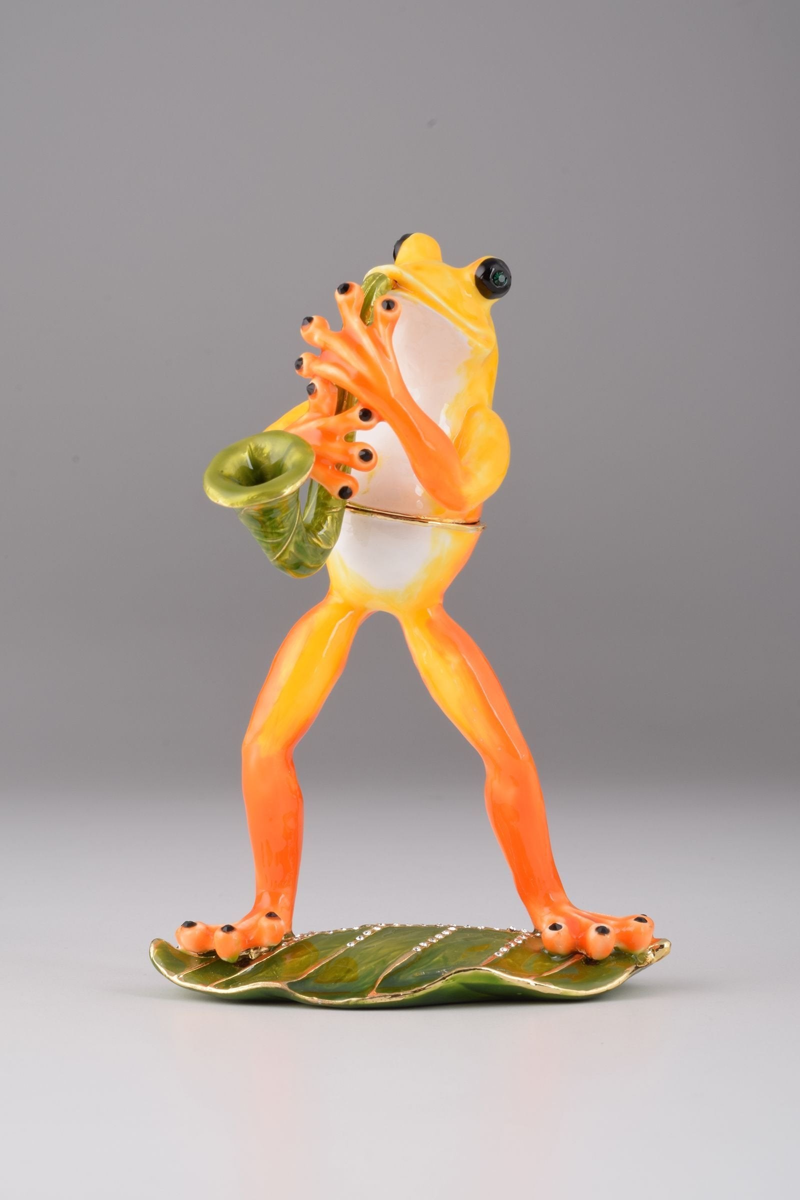 Frog Playing a Saxophone