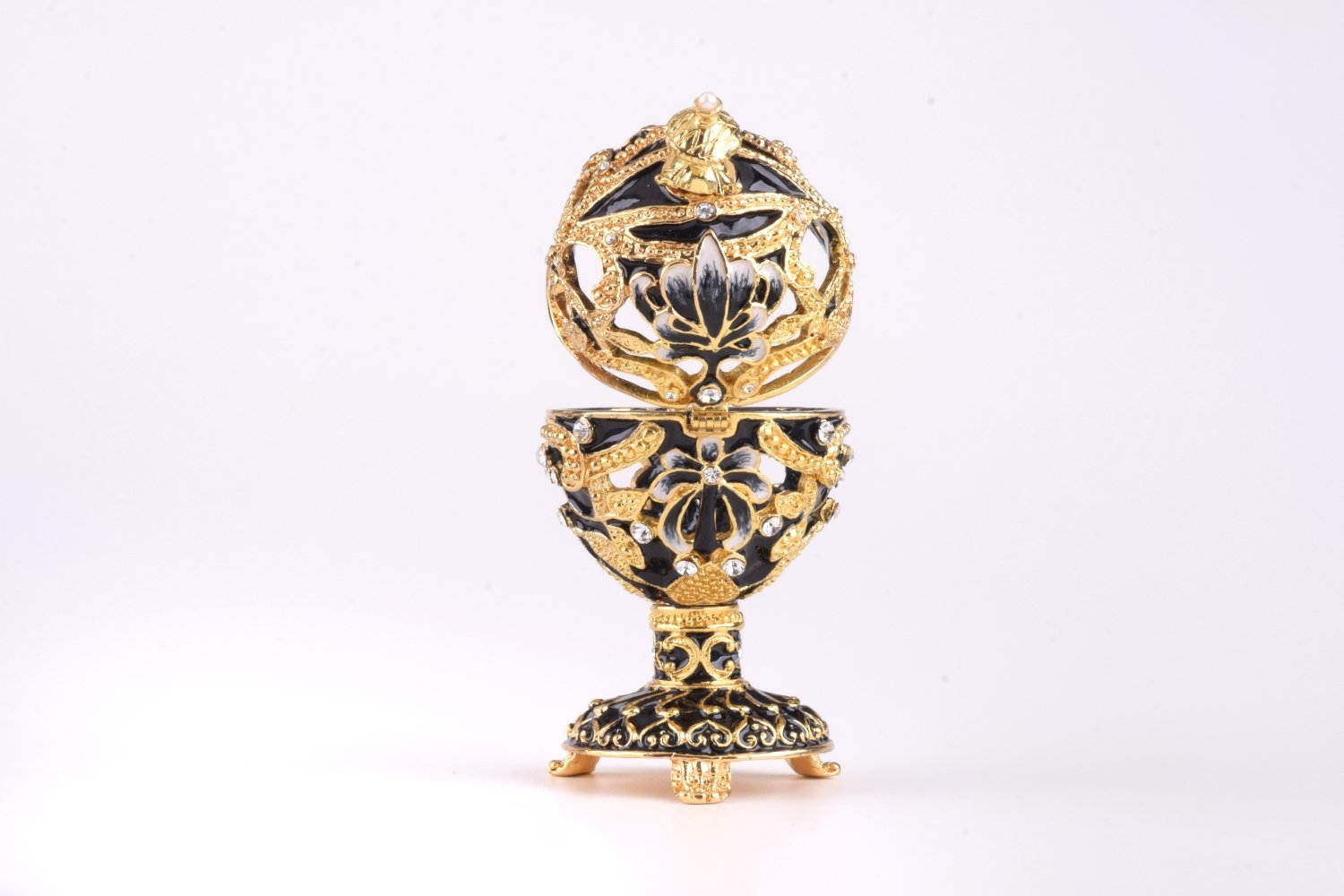 Keren Kopal Gold & Black Faberge Egg  71.50