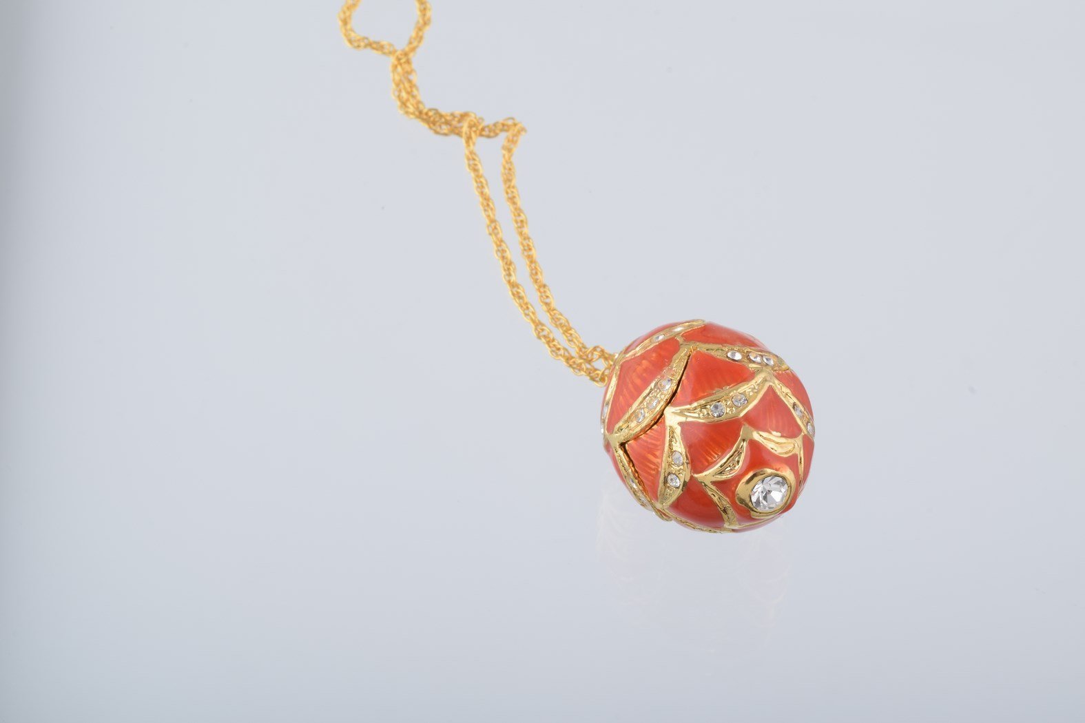 Keren Kopal Gold & Red Egg Pendant Necklace  39.00