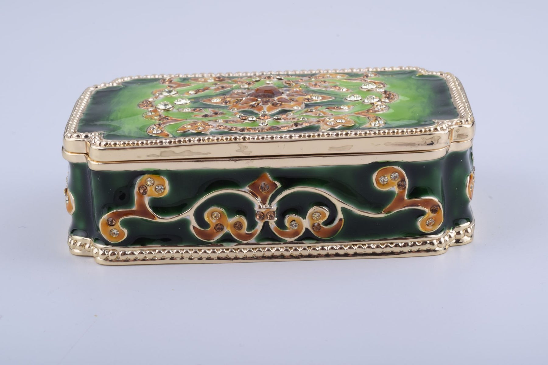 Green Vintage Style Trinket Box  Keren Kopal