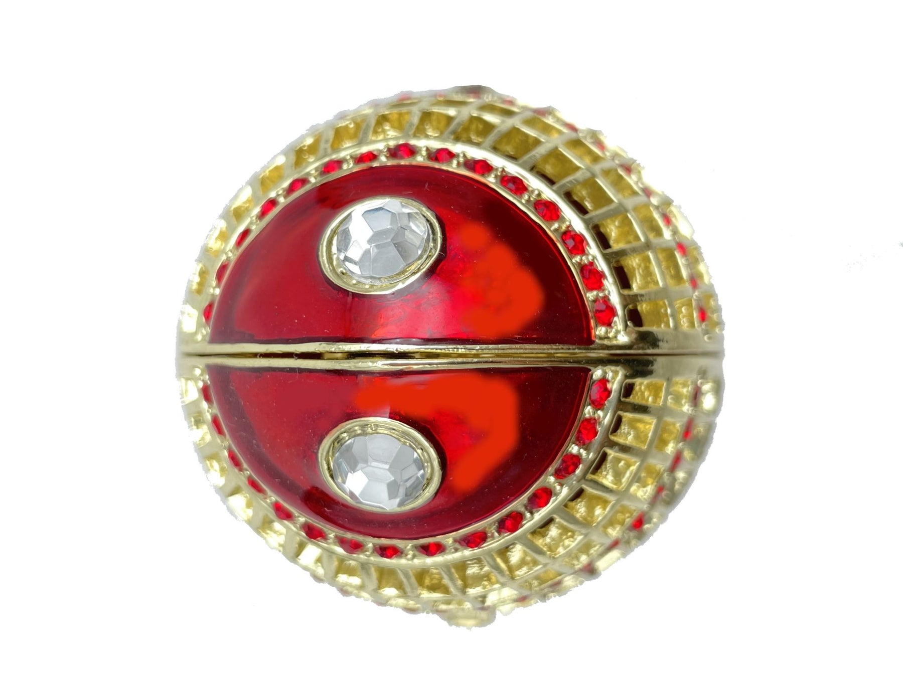 Keren Kopal Blue Faberge Egg with Blue Rose Inside