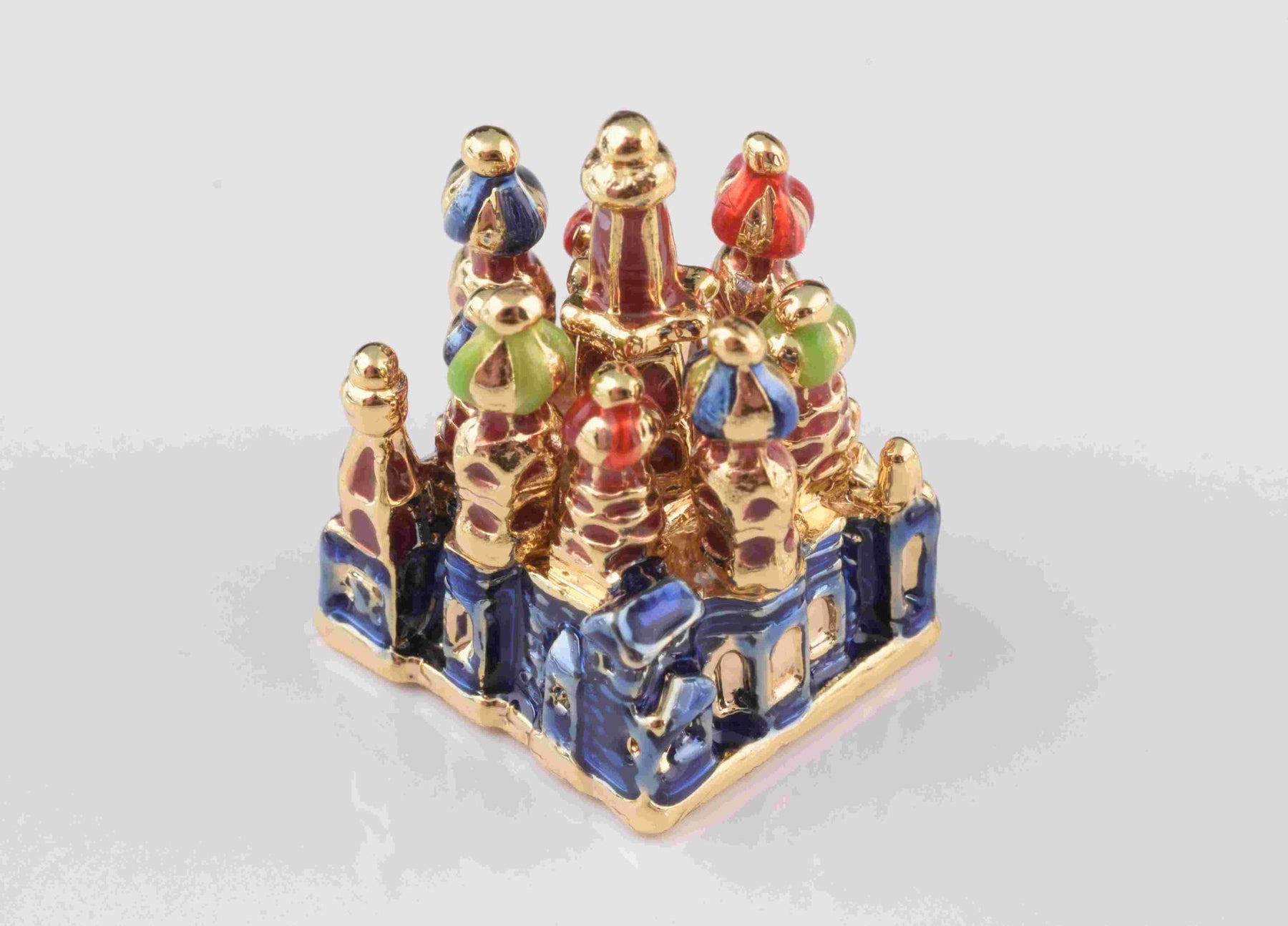 Blue Faberge Egg with Castle Inside