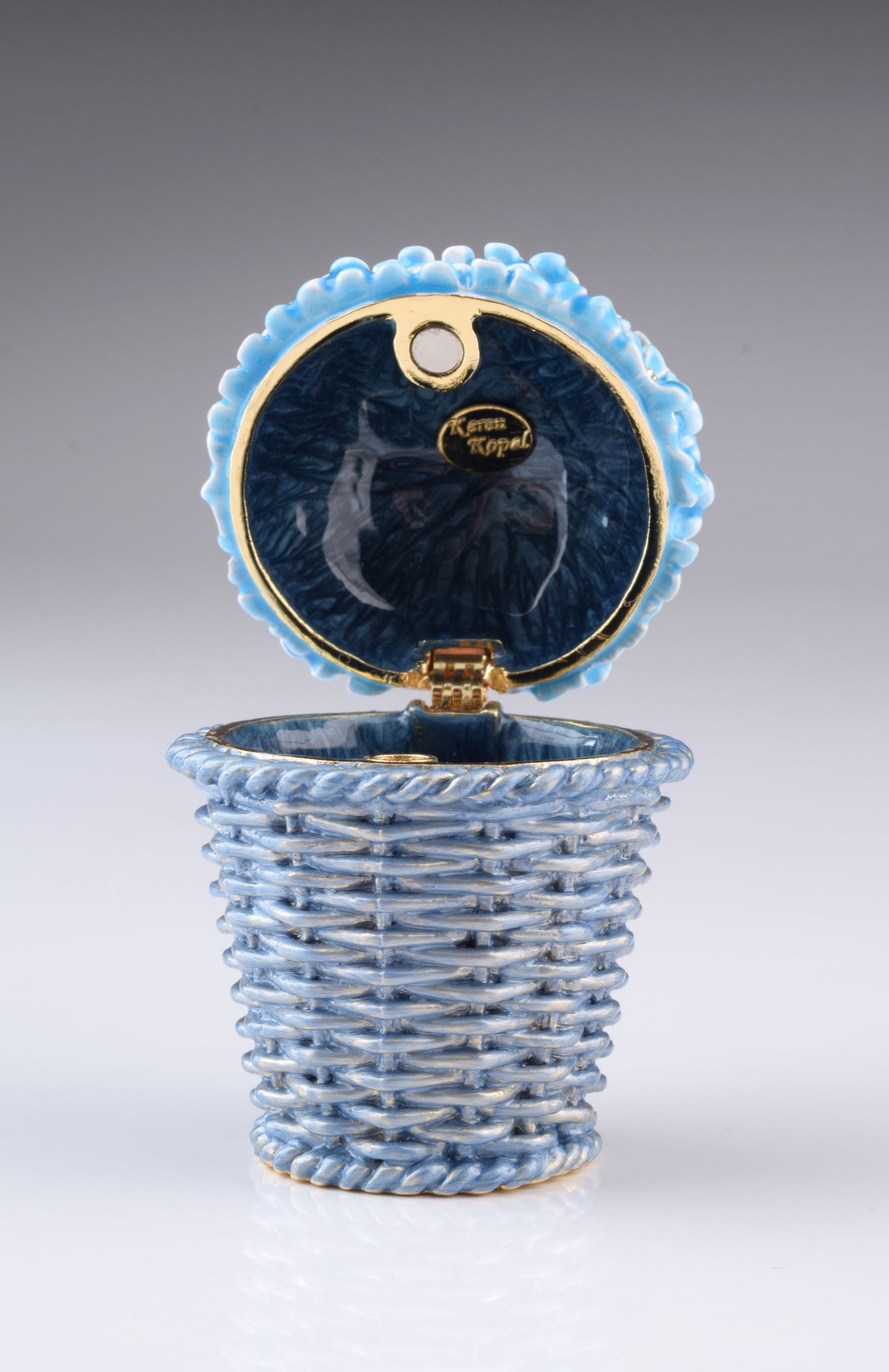 Keren Kopal Blue Flowers in Basket